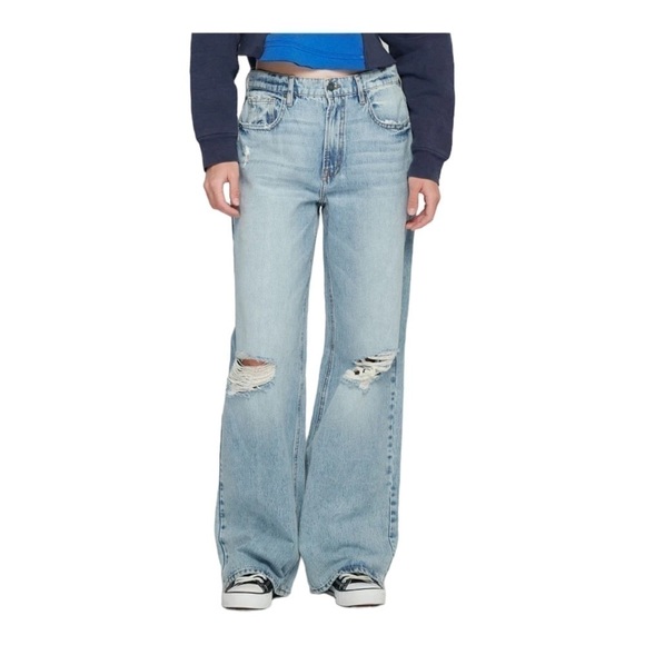 Hidden Alyx Light Wash Distressed Baggy Dad Jeans - Size 24 - Picture 13 of 16